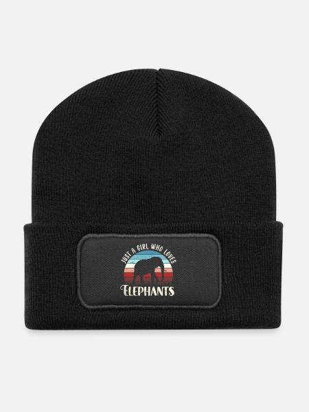 Elefant Elefanten - Recycelte Patch Beanie - Schwarz