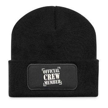 official crew member - Beanie recyclé à patch - noir - Devant