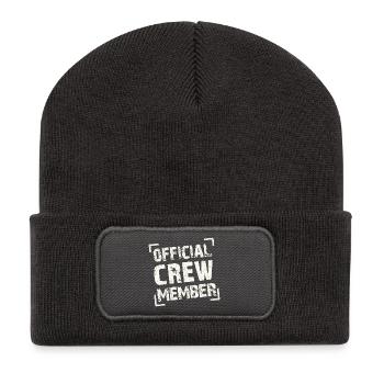 membre officiel de l'équipage - Beanie recyclé à patch - charbon - Devant