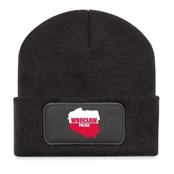 Polska WROCŁAW Breslau Pologne Cadeau - Beanie recyclé à patch - charbon - Devant