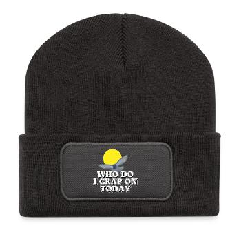 Who should I shit on today? - Recycled Patch Beanie - dark grey - Front