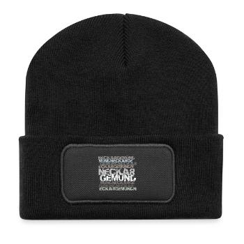 Neckargemünd - Recycelte Patch Beanie - Schwarz - Vorne