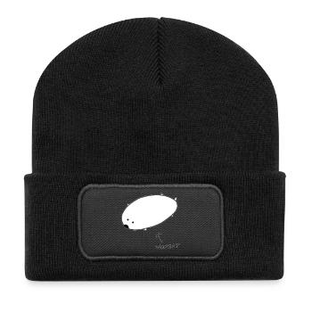 Simple Wombat - Recycelte Patch Beanie - Schwarz - Vorne
