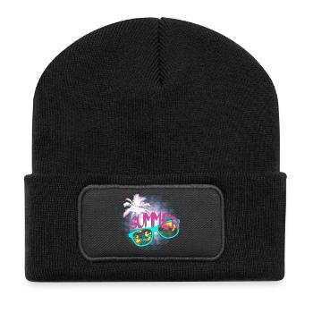 Lunettes de soleil Palm Summer Party menthe rose - Beanie recyclé à patch - noir - Devant