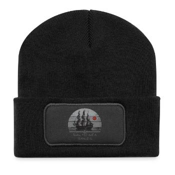 DarssCoast - Baltic Sea Sailor - Recycelte Patch Beanie - Schwarz - Vorne