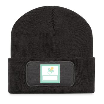 Personalize your own baby template - Recycled Patch Beanie - dark grey - Front