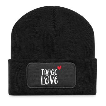 Danseur danse danse couple cadeau Tango Love! - Beanie recyclé à patch - noir - Devant