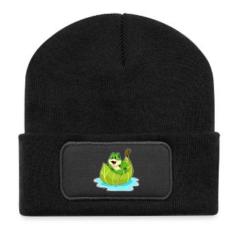 Petit bateau Frog - Beanie recyclé à patch - noir - Devant