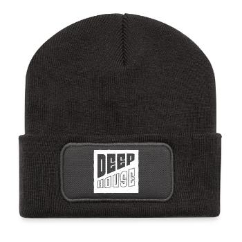 Deep House art - DJ gift for House EDM festival - Recycled Patch Beanie - dark grey - Front