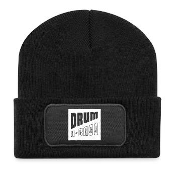 Drum And Bass elektronische Musik DNB, Bass - Recycelte Patch Beanie - Schwarz - Vorne