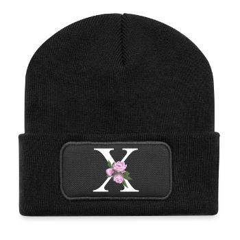 X - Recycelte Patch Beanie - Schwarz - Vorne