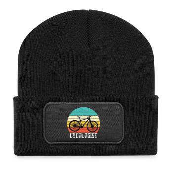 Cycologist Funny Vintage Cycling Cyclist - Recycelte Patch Beanie - Schwarz - Vorne