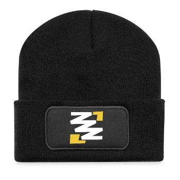 Einfaches digitales Kunstemblem mit Z - Recycelte Patch Beanie - Schwarz - Vorne