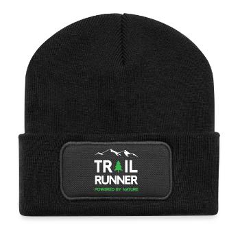 Trail Runner - Powered by Nature - Recycled Patch Beanie - black - Front