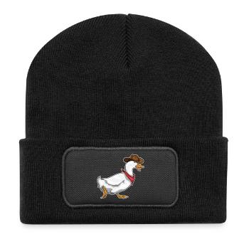 Canard Cowboy Chapeau de cowboy - Beanie recyclé à patch - noir - Devant