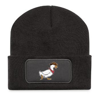 Canard Cowboy Chapeau de cowboy - Beanie recyclé à patch - charbon - Devant