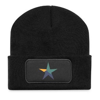 ETOILE. ETOILES. STAR. FÊTE. ANNIVERSAIRE. NOËL - Beanie recyclé à patch - noir - Devant