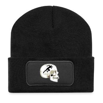 Skull Jogger Jogging Sport - Beanie recyclé à patch - noir - Devant