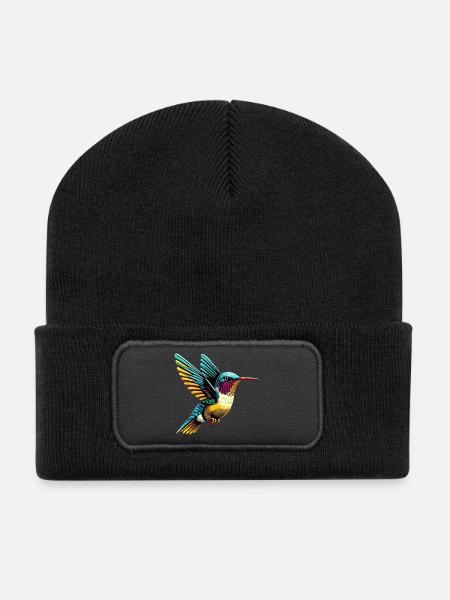 Colibri - Beanie recyclé à patch - noir