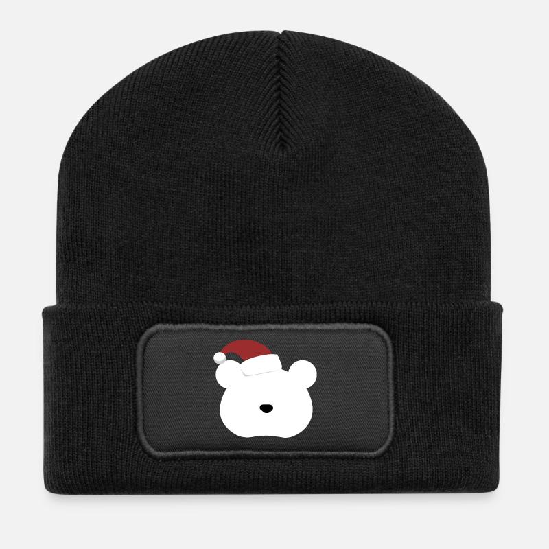 Ours polaire - édition de Noël - Beanie recyclé à patch - noir