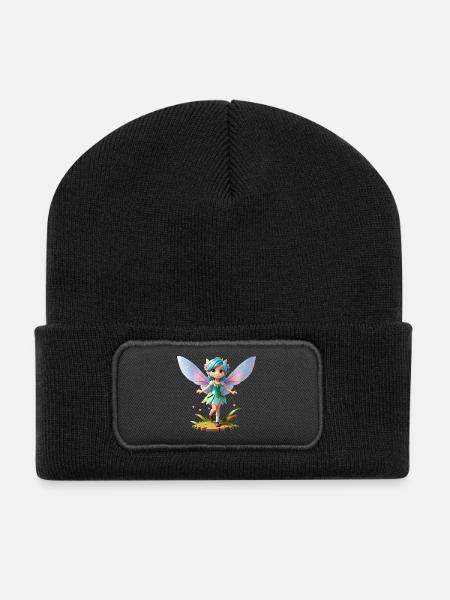 Fée 3D - Beanie recyclé à patch - noir