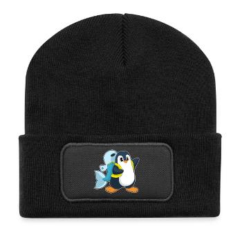 École de sac à dos Penguin Student - Beanie recyclé à patch - noir - Devant