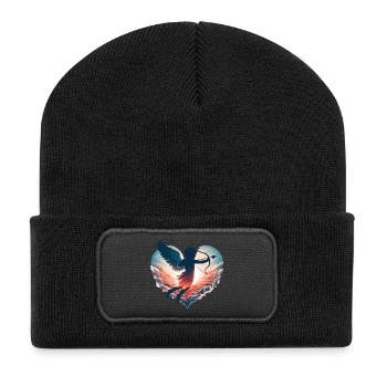 Valentine's Day Cupid shoots straight to the heart - Recycled Patch Beanie - black - Front