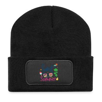 Süßer Sommer - Recycelte Patch Beanie - Schwarz - Vorne