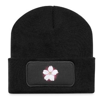 Ibiza Mandelblüte - Sonja Ariel von Staden - Recycelte Patch Beanie - Schwarz - Vorne