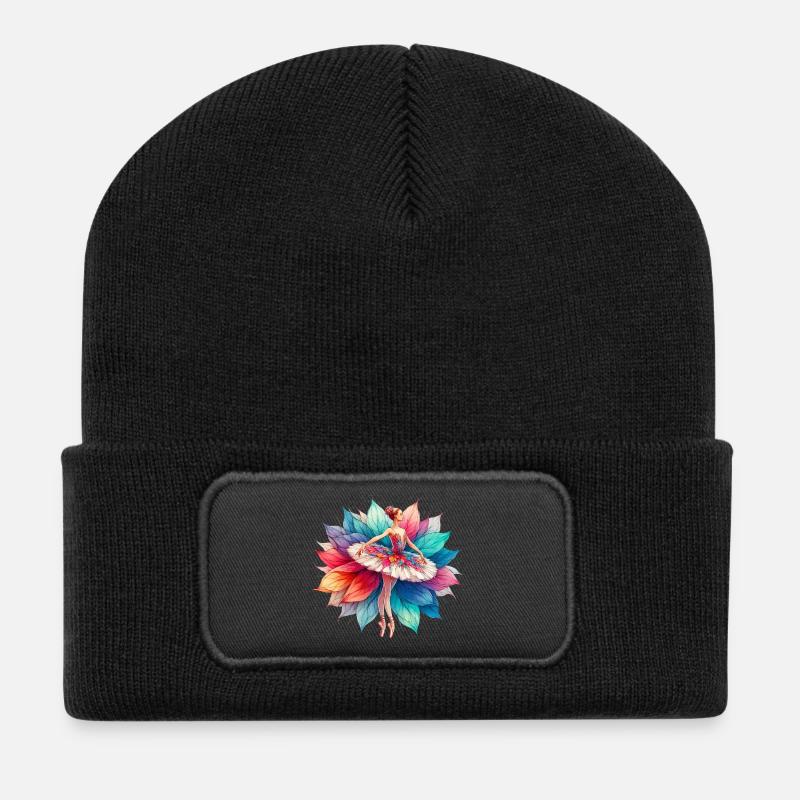 Ballet dancer with tutu - Recycled Patch Beanie - black