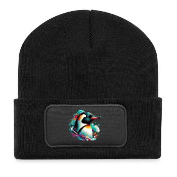 Pingouin - Beanie recyclé à patch - noir - Devant