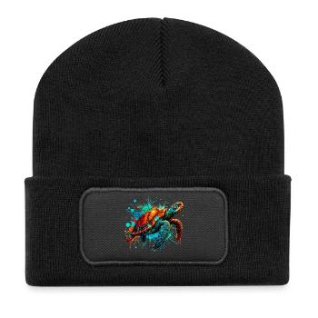 Turtle - Recycled Patch Beanie - black - Front