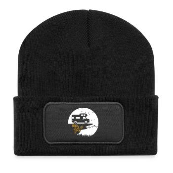 Vanlife & Camper Lifestyle Design - Recycled Patch Beanie - black - Front