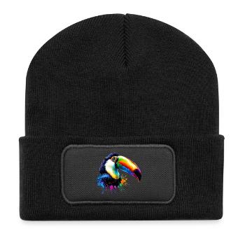 Tukan - Recycelte Patch Beanie - Schwarz - Vorne