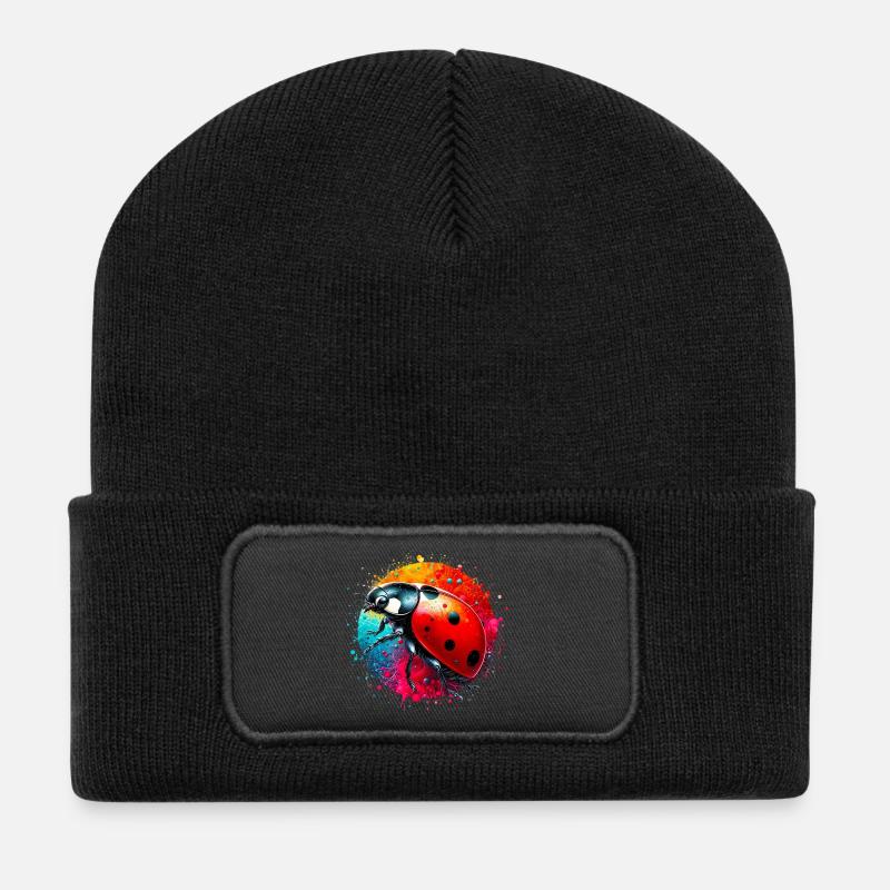 Coccinelle - Beanie recyclé à patch - noir