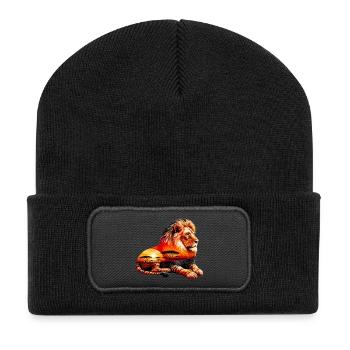 Lion - Recycled Patch Beanie - black - Front