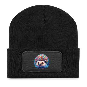 Hedgehog - Recycled Patch Beanie - black - Front