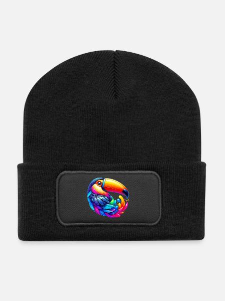 Tukan - Recycelte Patch Beanie - Schwarz