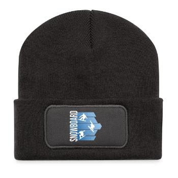 Snowboard - Recycelte Patch Beanie - Dunkelgrau - Vorne