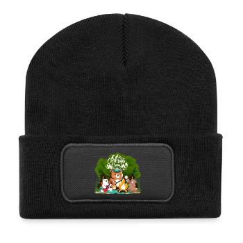 Camping crew - Recycled Patch Beanie - black - Front