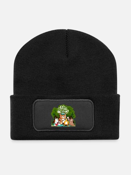 Camping crew - Recycled Patch Beanie - black