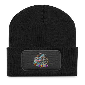 Selten Radlos Radfahrer - Recycelte Patch Beanie - Schwarz - Vorne