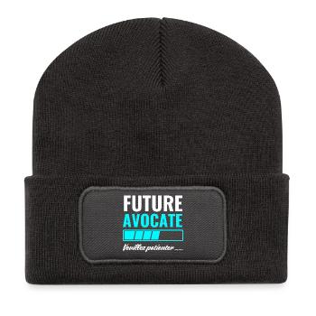 zukünftiger Anwalt - Recycelte Patch Beanie - Dunkelgrau - Vorne