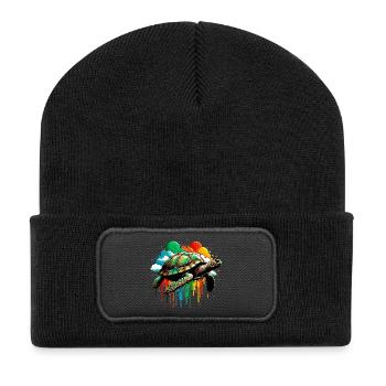 Turtle - Recycled Patch Beanie - black - Front