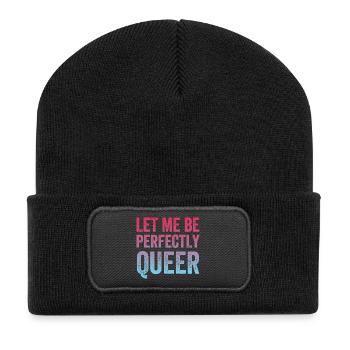 LGBTQ Pride Month - Let Me Be Perfectly Queer - Recycled Patch Beanie - black - Front
