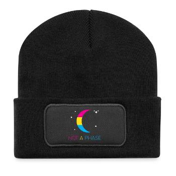 LGBTQ Pride Month - Keine Phase - Pansexuell - Recycelte Patch Beanie - Schwarz - Vorne