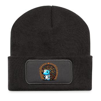 Igel - Recycelte Patch Beanie - Dunkelgrau - Vorne