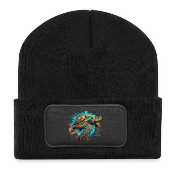 Turtle - Recycled Patch Beanie - black - Front