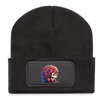 Hedgehog - Recycled Patch Beanie - dark grey - Front