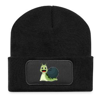Snail Bowling Bowling Ball - Recycled Patch Beanie - black - Front